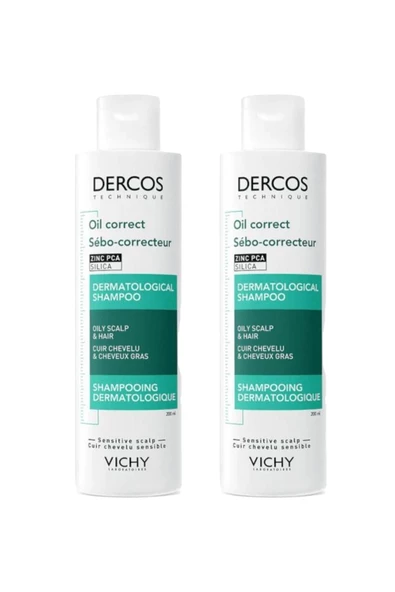 Vichy Dercos Sebum Control Shampoo 200 ml 2 Adet