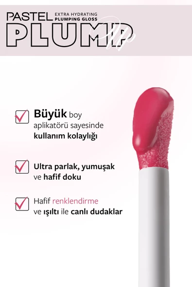 Plump Up Extra Hydrating Plumping Gloss - Dolgunlaştıran Dudak Parlatıcısı 211 Pink Petal - 3