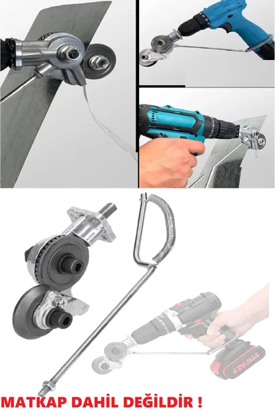 Periboia Matkap Ucuna Takılan Metal Plaka Sac Kesme Aparatı Demir Çelik Bakır Alüminyum Kesme - 5