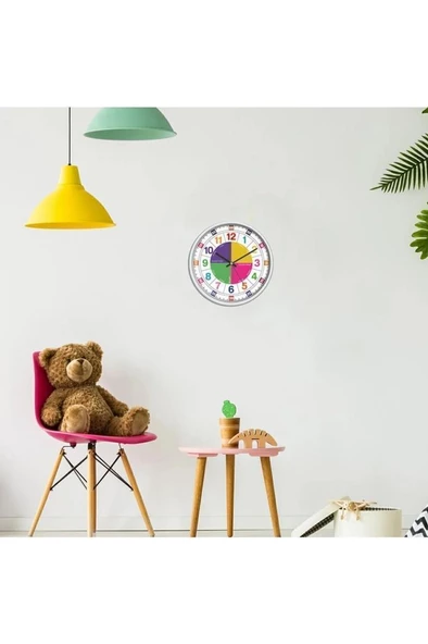 Öğretici Çocuk Odası Saati - 30 cm - Resim 4