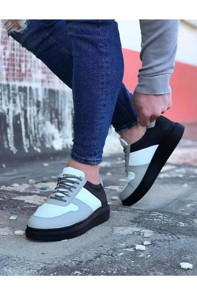 Terzi Bey Tb011 Beyaz Kömür Erkek Casual Ayakkabı - Resim 2