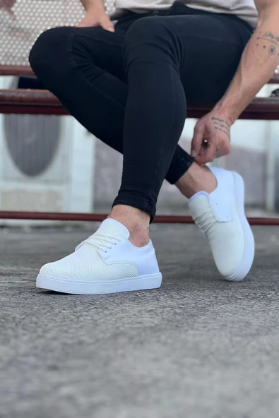 Terzi Bey Tb016 Beyaz Triko Erkek Casual Ayakkabı - Resim 3