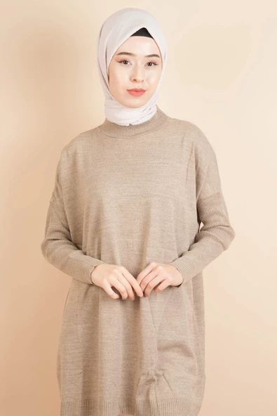 Fitil Kol Yarım Balıkçı Yarasa Kol Kazak Bej