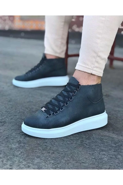 Terzi Bey Tb032 Gri Bağcıklı Sneakers Yarım Bilek Bot