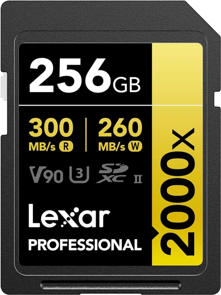 Lexar 256GB 2000x Professional SDXC RDR UII Hafıza Kartı