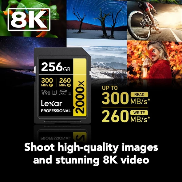 Lexar 256GB 2000x Professional SDXC RDR UII Hafıza Kartı - 5