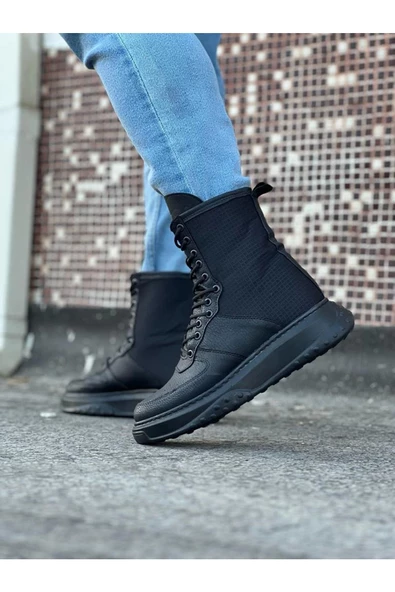 Terzi Bey Tb012 Kömür Cilt Uzun Bağcıklı  Bot - 3