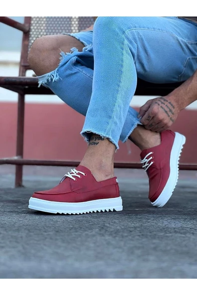 Terzi Bey Tb506 Kırmızı Erkek Saraclı Casual Ayakkabı - Resim 2
