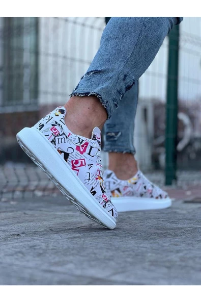 Terzi Bey Tb501 Dergi Desenli Boyalı Erkek Casual Ayakkabı - 3