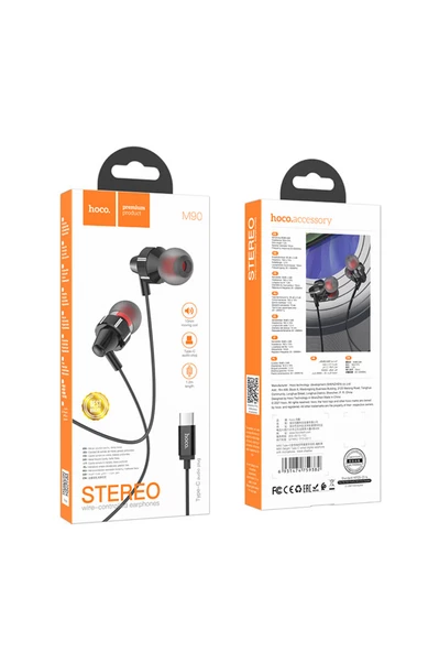 Hoco M90 Delight 1.2M Type-C Kablolu Kulaklık Dijital Mikrofonlu - 6