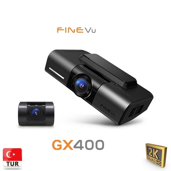 FineVu GX400 QHD 2K Wi-Fi Türkçe 2 Kameralı Araç Kamerası