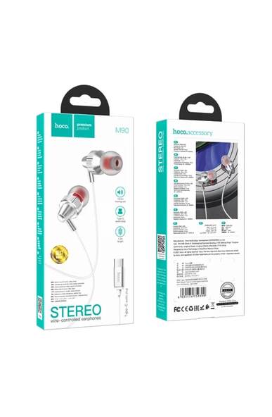 Hoco M90 Delight 1.2M Type-C Kablolu Kulaklık Dijital Mikrofonlu - 12