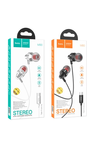 Hoco M90 Delight 1.2M Type-C Kablolu Kulaklık Dijital Mikrofonlu - Resim 7