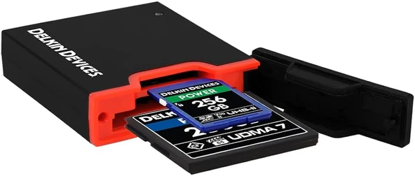 Delkin Devices USB 3.0 Dual Slot SD UHS-II and CF Hafıza Kartı Okuyucu