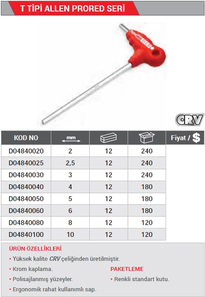 Dht Alyan T Tipi Allen Prored Seri 6 mm D04840060 - Resim 2
