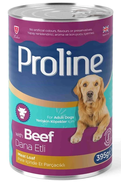 Proline Pate İçinde Et Parçacıklı Dana Etli Yetişkin Köpek Konservesi 395gr