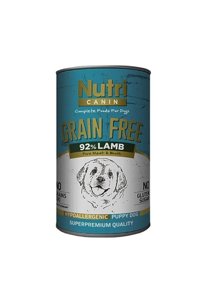 Nutri Canin %92 Kuzu Etli Tahılsız Yavru Köpek Konservesi 400gr