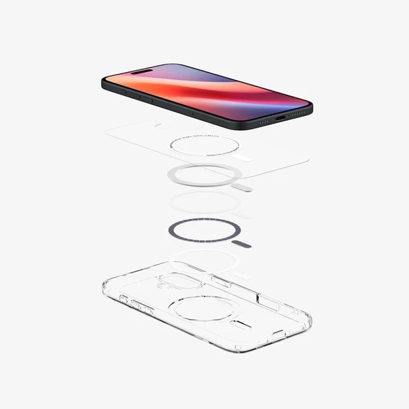 iPhone 16 Plus Kılıf Crystal MagSafe Özellikli Şeffaf - Resim 3