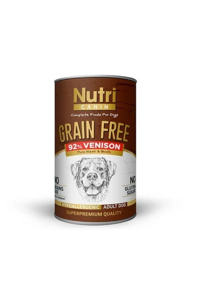 Nutri Canin %92 Geyik Etli Tahılsız Köpek Konservesi 400gr