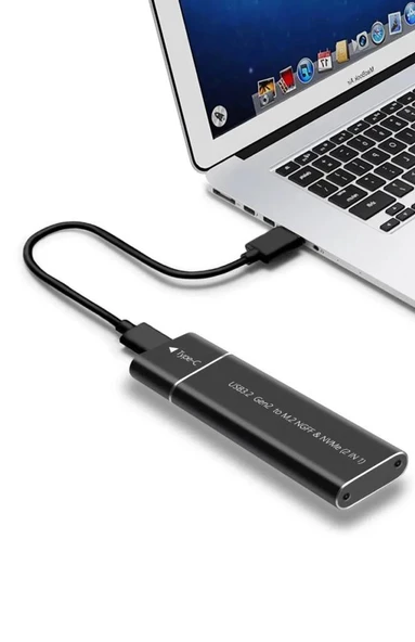 PrimeX PX-M2002 M2 Sata Kutu, M2 NVMe SSD Kutu, Type C USB3.0 NVMe SSD Kutusu ,NVMe M.2 SSD Hdd Kutusu, M2 SSD USB Çevirici (NVMe ve NGFF SSD Kutusu) - 5