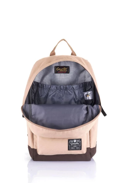 Cat Unisex Sırt Çantası Bej 83141 - Resim 4