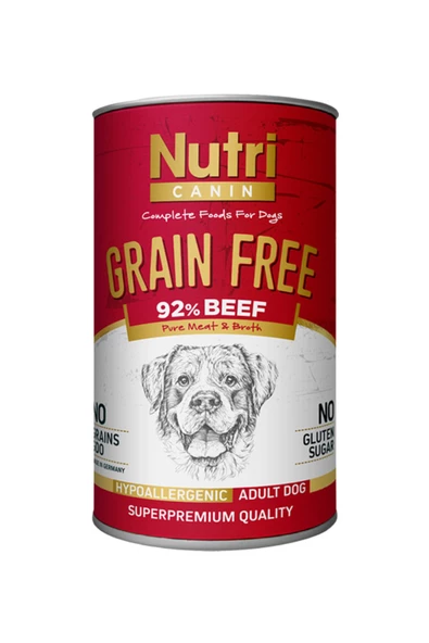 Nutri Canin %92 Sığır Etli Tahılsız Köpek Konservesi 400gr