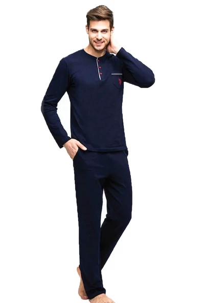 Us Polo 17384 Erkek Uzun Kol Pijama Takımı - 3
