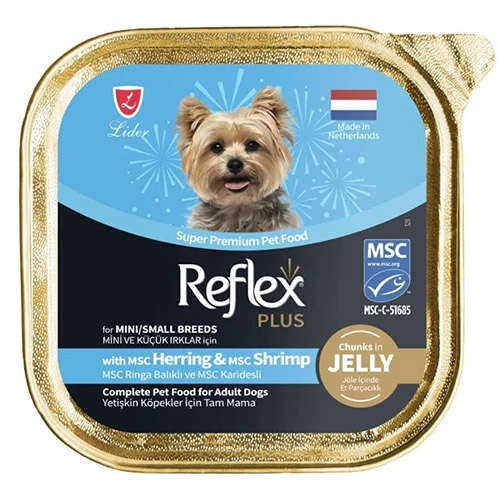 Reflex Plus Ringa Balığı ve Karides Küçük Irk Köpek Yaş Maması 85 Gr