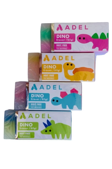 ADEL 3D DİNO SİLGİ 4'LÜ SET