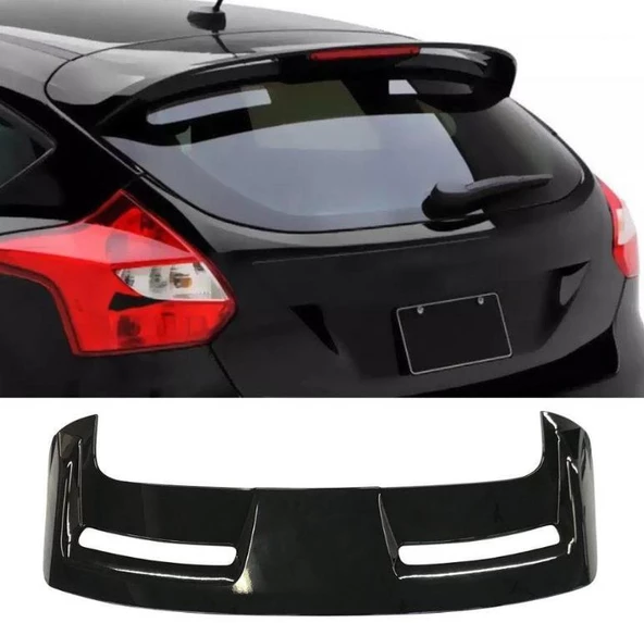 Ford Focus HB Piano Black Spoiler ABS Plastik 2012-2018 - 2