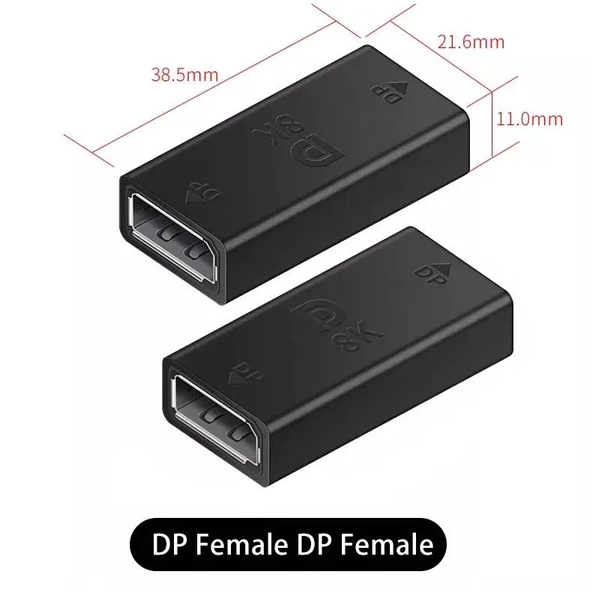 PrimeX PX-3735 1.4V 8K Display Port Dişi Dişi Adaptör, Display to Display Ara Adaptör, 8K Display Uzatma - 2