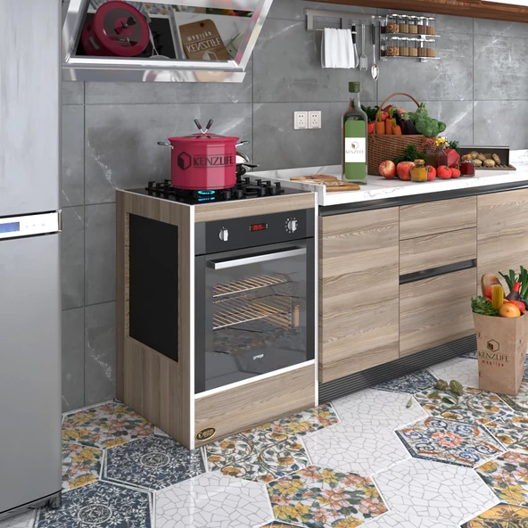 Kenzlife ankastre modülü kabini mangan3 crd fırın ocak dolabı