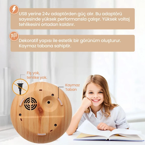 NPO iHome 025KK Renkli Aromaterapi Difüzör ve Ultrasonik Hava Nemlendirici Buhar Makinesi - 6