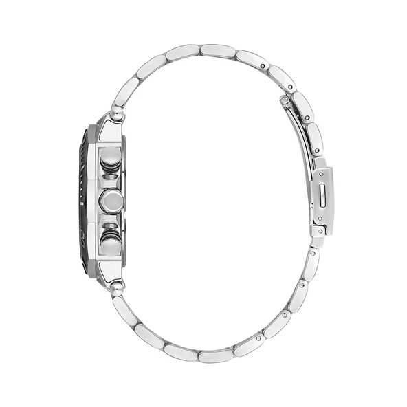 Daniel Klein DKE.1.13840.1 Siyah Gümüş Chronograph Takvimli Çelik Kordonlu Erkek Kol Saati - 2
