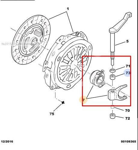 PEUGEOT 107 - 108 CİTROEN C1 TOYOTA YARİS 1.0 DEBRİYAJ RULMANI + DEBRİYAJ ÇATALI 1625944480 - 2
