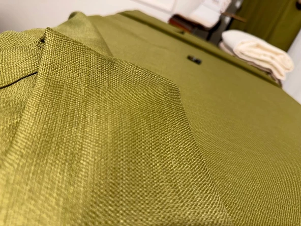 NİVEMESHOME YEŞİL 140X220 KETEN MASA ÖRTÜSÜ - 4