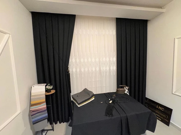 NİVEMESHOME SİYAH 140X220 KETEN MASA ÖRTÜSÜ - 4