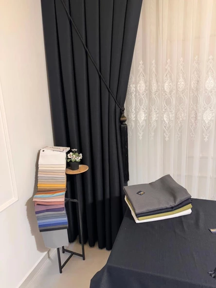 NİVEMESHOME ANTRASİT 140X220 KETEN MASA ÖRTÜSÜ - 4