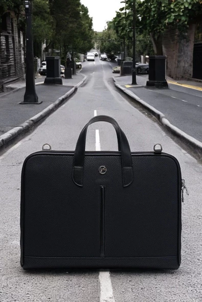 Macbook Air Pro 13-14" Inç Siyah Notebook Laptop Evrak Çantası - Resim 4