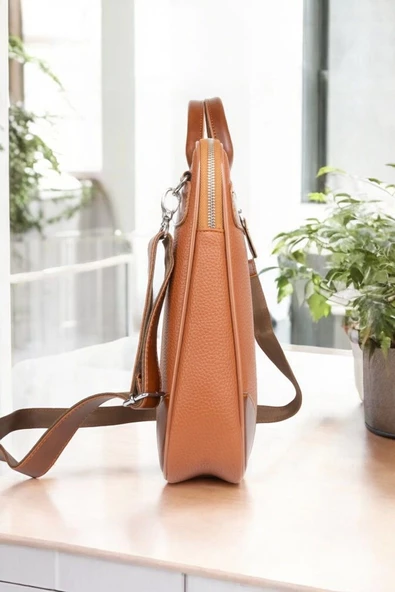 Omuz Askılı 14"-15.6" inç Ofis Taba Laptop Evrak Çantası - 5