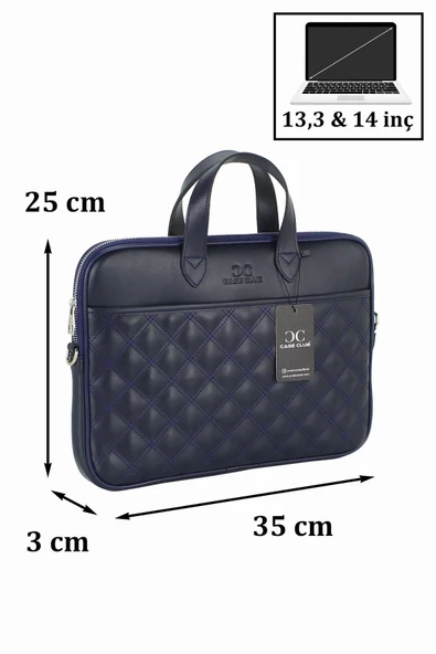 13.3-14" inç Lacivert El ve Omuz Laptop Evrak Çantası - 2