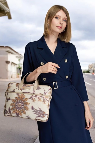 Macbook Air Pro 13.3-14" inç Mavice Notebook Laptop Evrak Çantası - 2