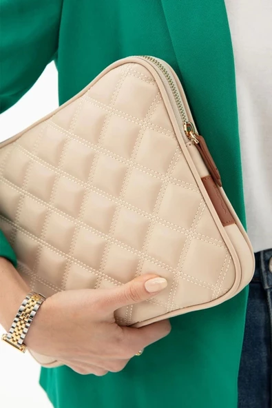 10-11" İnç Şık iPad Air Pro & Matepad & Galaxy Bej Tablet Kılıfı - 2