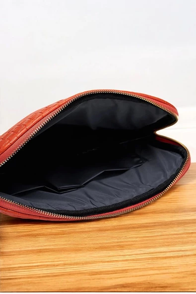 11" İnç iPad Air Pro, Matepad, Galaxy Hasır Turuncu Tablet Kılıf Çantası - 5