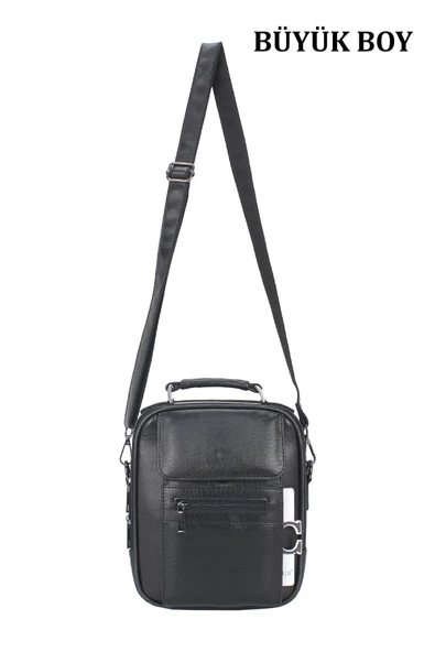 Kasalı Erkek Siyah El ve Omuz Çantası - 3