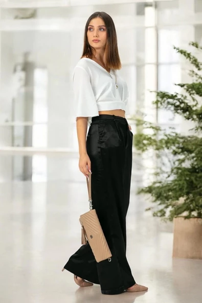 Uzun Askılı Kadın Vizon Clutch Portföy Çantası - 3