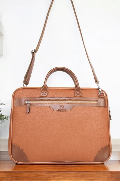 Omuz Askılı 14"-15.6" inç Ofis Taba Laptop Evrak Çantası - 4