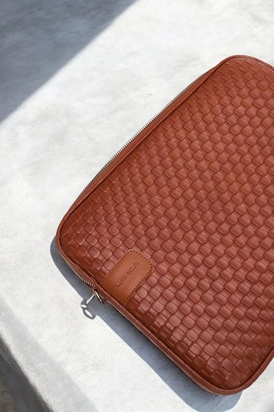 Hasır Lüx Macbook Air Pro 13.3-14" İnç Taba Laptop Kılıfı - 4