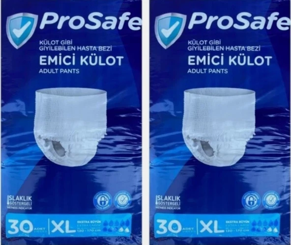 Prosafe emici külot ekstra büyük 60 adet xl hasta bezi