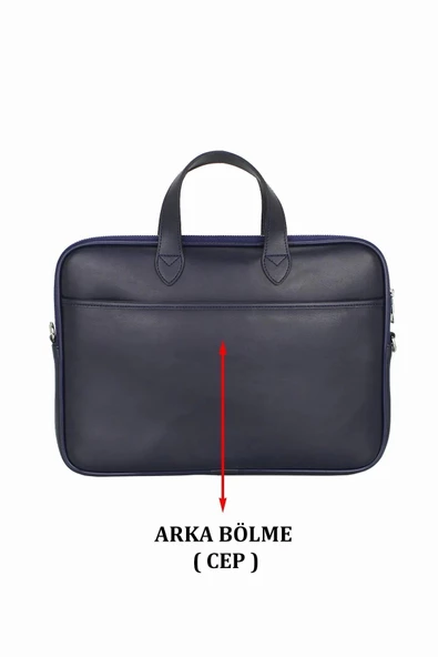 13.3-14" inç Lacivert El ve Omuz Laptop Evrak Çantası - 4